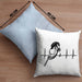 Hobbyhorse Mädchen Kissen mit Füllung 40x40 Geschenk Hobby Horse Pferde Grafik Herzschlag (Grau) Blau Trendation