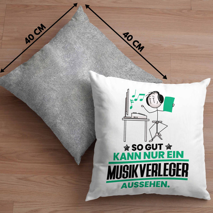 Musikverleger Geschenk Kissen mit Füllung 40x40 So Gut Kann Nur Ein Musikverleger Aussehen Geschenkidee (Grau) Grau Trendation