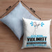 Violinist Geschenk Kissen mit Füllung 40x40 Ich Bin Violinist Aber Sag Doch Einfach Superheld Lustige Geschenkdiee für Violinist (Grau) Blau Trendation
