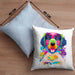 Golden Retriever Besitzer Farbe Love Kissen mit Füllung 40x40 Geschenk Lustiger Spruch Geschenkidee Golden Retriever Besitzerin (Grau) Blau Trendation