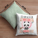 Pandas Kissen mit Füllung 40x40 Geschenk Frauen Ich Bin Bloß Ein Mädchen Das Pandas Liebt Pandaliebhaberin Geschenk Spruch Geburtstag (Grau) Grün Trendation