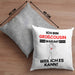 Großcousin Geschenk Kissen mit Füllung 40x40 Lustiger Spruch Ich Bin Großcousin Warum Weil Ich Es Kann Geschenkidee Bester Großcousin Geburtstag (Grau) Grau Trendation