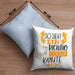 Kanute Kissen mit Füllung 40x40 Geschenk So Sieht Ein Richtig Cooler Kanute Aus Geschenkidee Spruch Lustig (Grau) Blau Trendation