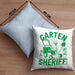 Gärtner Geschenk Kissen mit Füllung 40x40 Garten-Sheriff Geschenkidee Garten-Pflege (Grau) Blau Trendation