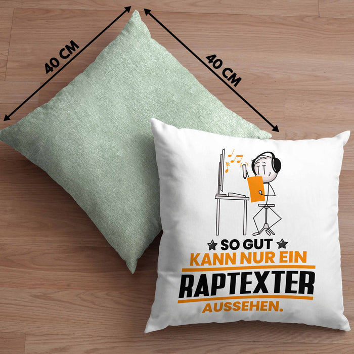 Raptexter Geschenk Kissen mit Füllung 40x40 So Gut Kann Nur Ein Raptexter Aussehen Geschenkidee (Grau) Grün Trendation