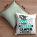 Camper Geschenk Lustiger Spruch für Camper Geschenkidee Bester Camper Der WeltKissen mit Füllung 40x40 (Grau) Grün Trendation