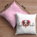 Australian Shepherd Besitzer Kissen mit Füllung 40x40 Geschenk Lustiger Spruch Geschenkidee Herzschlag Australian Shepherd (Grau) Rosa Trendation