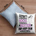 Hip-Hop-Fan Geschenk Lustiger Spruch für Hip-Hop-Fan Geschenkidee Bester Hip-Hop-Fan Der WeltKissen mit Füllung 40x40 (Grau) Blau Trendation