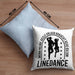 Lustige Kissen mit Füllung 40x40 für Line Dance Fans Spruch Line Dance Tänzerin (Grau) Blau Trendation