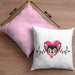 Chihuahua Besitzer Kissen mit Füllung 40x40 Geschenk Lustiger Spruch Geschenkidee Herzschlag XXXX (Grau) Rosa Trendation