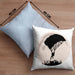 Lustige Kissen mit Füllung 40x40 für Paragliding- und Fallschirmspringer Geschenk Abenteurer (Grau) Blau Trendation
