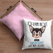 Chihuahua Besitzer Kissen mit Füllung 40x40 Geschenk Lustiger Spruch Geschenkidee Ich Kann Nicht Mein Chihuahua Hat Nein Gesagt (Grau) Rosa Trendation
