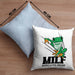 Lustige Frosch Kissen mit Füllung 40x40 Geschenk für Froschliebhaber Lustig MILF Man I Love Frogs (Grau) Blau Trendation