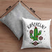 Kaktus Kissen mit Füllung 40x40 Geschenk Kuscheln Sarkasmus Humor Geschenkidee Kaktus-Liebhaber Frauen (Grau) Grau Trendation