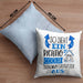 So Sieht Ein Richtig Cooler Tierheimunterstützer Aus Kissen mit Füllung 40x40 Geschenk für Tierheim Geschenkidee Spruch (Grau) Blau Trendation