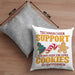 Lustige Kissen mit Füllung 40x40 Technischer Support "Ich bin hier, um Ihre Cookies zu entfernen" Geschenk für Tech-Enthusiasten (Grau) Grau Trendation
