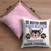 Chihuahua Besitzer Kissen mit Füllung 40x40 Geschenk Lustiger Spruch Geschenkidee Besitzerin Chihuahua Haben Personal (Grau) Rosa Trendation