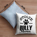 Hunde Kissen mit Füllung 40x40 Geschenk für stolze Bully-Mamas Bully Hunde Geschenkidee (Grau) Blau Trendation