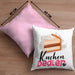 Kuchen Dealer Kissen mit Füllung 40x40 Geschenk für Kuchenverkäufer Geburtstag Spruch Geschenkidee (Grau) Rosa Trendation