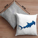 Kissen mit Füllung 40x40 mit Hammerhai und Haifisch Grafik Geschenk für Ozeanliebhaber (Grau) Grau Trendation