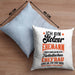 Ehemann Geschenk Kissen mit Füllung 40x40 Ich Bin Stolzer Ehemann Einer Fantastischen Ehefrau Jahrestag Geschenkidee Gag Joke (Grau) Blau Trendation
