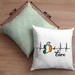 Irland Kissen mit Füllung 40x40 "Herzschlag Eire" Geschenk für Irland-Fans (Grau) Grün Trendation
