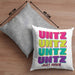 Untz Untz Untz Just Rave Kissen mit Füllung 40x40 Geschenk Techno Geschenkidee Raver Geburtstag (Grau) Grau Trendation