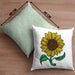 Lustige Sonnenblume Kissen mit Füllung 40x40 Geschenk für Sonnenblumenliebhaber (Grau) Grün Trendation