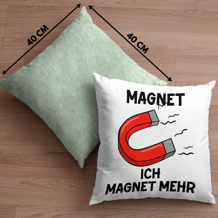 Dank Meme Kissen mit Füllung 40x40 Magnet Wortspiel Ich Magnet Mehr Geschenkidee Depressionen (Grau) Grün Trendation