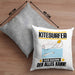 Kitesurfer Kissen mit Füllung 40x40 Geschenk für Kitesurfer Der Mann Der Alles Kann Geschenkidee zum Geburtstag (Grau) Grau Trendation