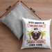 Mops Besitzer Kissen mit Füllung 40x40 Geschenk Lustiger Spruch Geschenkidee Ich Arbeite Hart Damit Mein Mops Seinen Traum Leben Kann (Grau) Grau Trendation