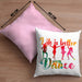Tanzen Kissen mit Füllung 40x40 Geschenk für Tänzerin Life Is Better When You Dance (Grau) Rosa Trendation
