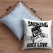 Smoking Kills So Does Love Kissen mit Füllung 40x40 Geschenk (Grau) Blau Trendation