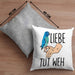 Lustige Wellensittich-Kissen mit Füllung 40x40 Geschenk für Wellensittich-Besitzer Liebe Tut Weh (Grau) Grau Trendation