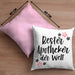 Apotheker Geschenk Kissen mit Füllung 40x40 Bester Apotheker Pharmazeut Arzneikundiger (Grau) Rosa Trendation