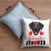 Labrador Besitzer Mom Mama Kissen mit Füllung 40x40 Geschenk Lustiger Spruch Geschenkidee Labrador Besitzerin (Grau) Blau Trendation