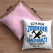 Lustige Kissen mit Füllung 40x40 Geschenk Zimmerer Spruch Geschenkidee (Grau) Rosa Trendation