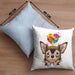 Chihuhahua Mama Besitzer Kissen mit Füllung 40x40 Geschenkidee Frauchen Herrchen Herz (Grau) Blau Trendation
