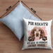 Cocker Spaniel Besitzer Kissen mit Füllung 40x40 Geschenk Lustiger Spruch Geschenkidee Mir Reichts Ich Geh Zu Meinem Cocker Spaniel (Grau) Blau Trendation