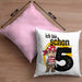 5ter Geburtstag Geschenkidee für Jungs Piraten-Kissen mit Füllung 40x40 zum 5. Geburtstag (Grau) Rosa Trendation