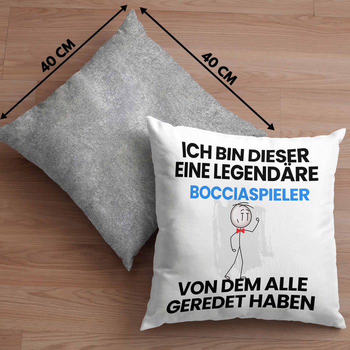 Bocciapieler Geschenk Kissen mit Füllung 40x40 Lustige Geschenkidee Geburtstag für Bocciapieler Ich Bin Dieser Legendäre Bocciapieler Von Dem Alle Geredet Haben (Grau) Grau Trendation