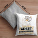 Athlet Geschenk Kissen mit Füllung 40x40 Ich Bin Athlet Aber Sag Doch Einfach Superheld Lustige Geschenkdiee für Athlet (Grau) Grau Trendation