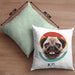 Mops Besitzer Kissen mit Füllung 40x40 Geschenk Lustiger Spruch Geschenkidee Mops Mama Papa (Grau) Grün Trendation