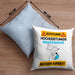 Breakdancer Kissen mit Füllung 40x40 Geschenk Lustiger Spruch Geschenkidee für Breakdancer Achtung Hochleistungs Breakdancer Bei Der Arbeit (Grau) Blau Trendation