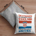 Kroatien Kissen mit Füllung 40x40 Urlaub Heimat Geschenk Spruch Kroatie Geschenkidee (Grau) Grau Trendation