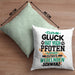 Hundebesitzer Kissen mit Füllung 40x40 Geschenk Glück Hat 4 Pfoten und Wedelnden Schwanz Geschenkidee Hunde Mama Frauchen Herrchen (Grau) Grün Trendation