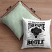 Boule Kissen mit Füllung 40x40 Geschenk Boule-Spieler Geschenkidee Spruch Ich Brauche Keine Therapie Ich Muss Nur Boule Spielen (Grau) Grün Trendation