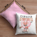 Rehe Kissen mit Füllung 40x40 Geschenk Frauen Ich Bin Bloß Ein Mädchen Das Rehe Liebt Rehliebhaberin Geschenk Spruch Geburtstag (Grau) Rosa Trendation