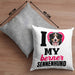 Berner Sennen Besitzerin Kissen mit Füllung 40x40 Geschenk Lustiger Spruch Geschenkidee I Love My Berner Sennen (Grau) Grau Trendation