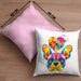 Französische Bulldogge Herz Farbe Besitzer Kissen mit Füllung 40x40 Geschenk Lustiger Spruch Geschenkidee Französische Bulldogge Liebhaber (Grau) Rosa Trendation